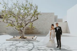 Bride and groom at Nobu Los Cabos Wedding