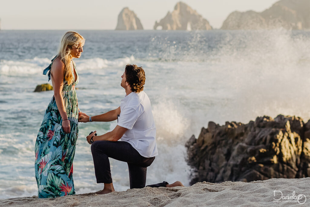 Surprise Proposal Beach Los Cabos