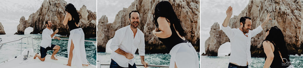 The Arch Boat Surprise Proposal Cabo