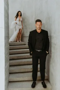 Bride surprises groom for the first look