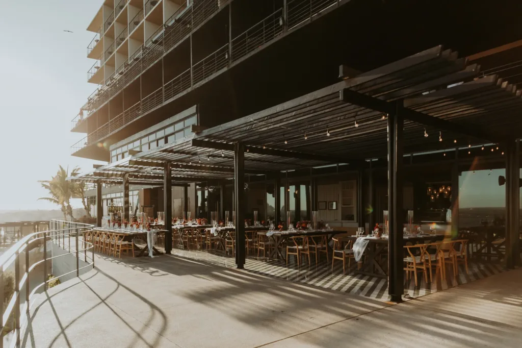 Wedding reception setup