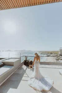 Bride in The Cape terrace