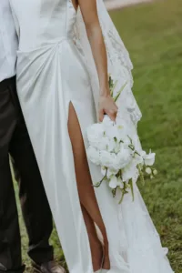 Detail shot of the bride's bouquet