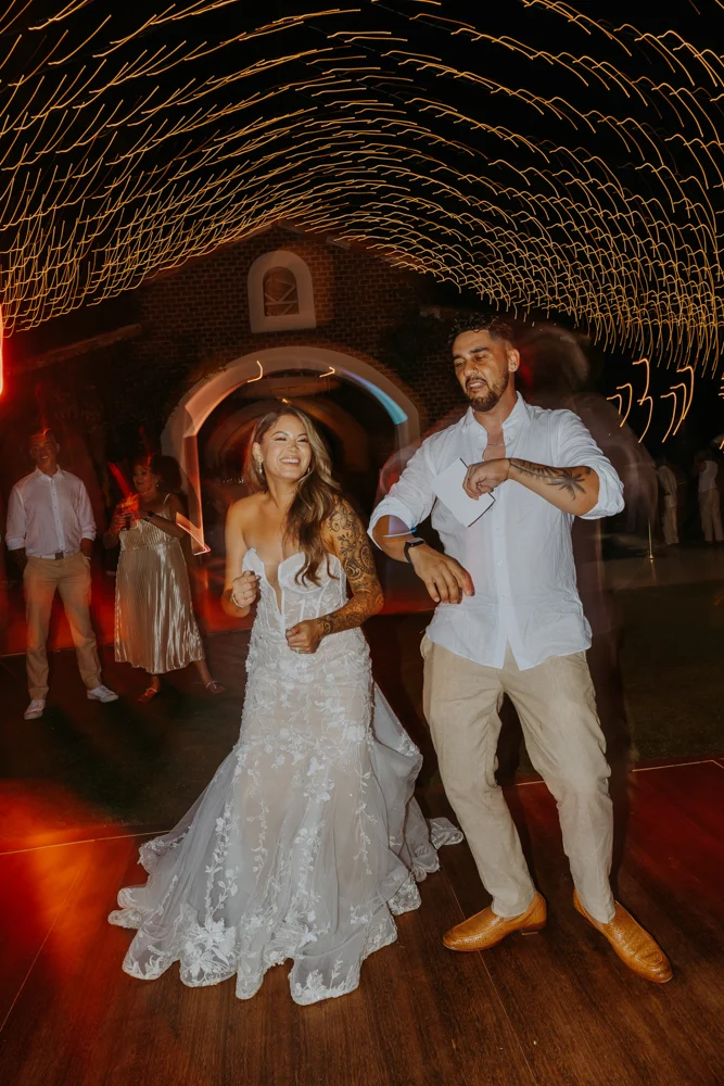 Newlyweds dancing the night away
